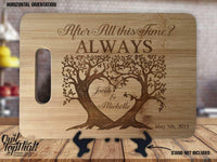 After All This Time, Always Names Date Heart Personalized Custom Engraved Anniversary Housewarming Wedding Gift Sign Display Cutting Board - OwlTopThat