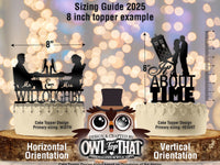 Elf Princess and King - Personalized Date - Fantasy Themed - Custom Wedding Cake Topper - OwlTopThat