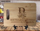 Octopus Personalized Name Custom Engraved Anniversary Kitchen Decor Housewarming Wedding Gift Sign Display Cutting Board - OwlTopThat