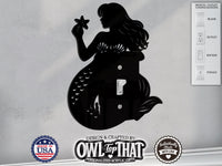 Mermaid Light Switch Plate Cover - Custom Acrylic Wall Decor - Toggle Rocker Outlet - OwlTopThat