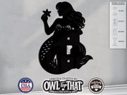 Mermaid Light Switch Plate Cover - Custom Acrylic Wall Decor - Toggle Rocker Outlet - OwlTopThat
