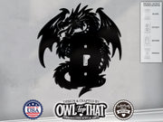 Dragon Light Switch Plate Cover - Custom Acrylic Wall Decor - Toggle Rocker Outlet - OwlTopThat