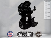 Mermaid Light Switch Plate Cover - Custom Acrylic Wall Decor - Toggle Rocker Outlet - OwlTopThat