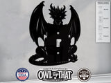 Dragon Wall Switch Cover Plate for Standard Size Toggle, Rocker, Duplex Double Outlet, and Blank Wall Plates - OwlTopThat