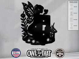 Fairy Nature Light Switch Plate Cover - Custom Acrylic Wall Decor - Toggle Rocker Outlet - OwlTopThat