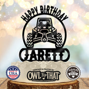 ATV Off-Road Custom Cake Topper - Personalized Name - Off-Road Birthday Decor