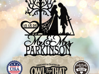 Elf Princess and King - Personalized Date - Fantasy Themed - Custom Wedding Cake Topper - OwlTopThat