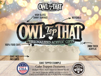 Elf Princess and King - Personalized Date - Fantasy Themed - Custom Wedding Cake Topper - OwlTopThat