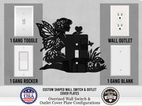 Fairy Nature Light Switch Plate Cover - Custom Acrylic Wall Decor - Toggle Rocker Outlet - OwlTopThat