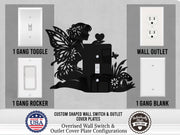 Fairy Nature Light Switch Plate Cover - Custom Acrylic Wall Decor - Toggle Rocker Outlet - OwlTopThat