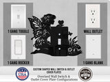 Fairy Nature Light Switch Plate Cover - Custom Acrylic Wall Decor - Toggle Rocker Outlet - OwlTopThat