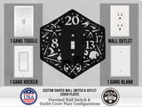 Dungeons and Dragons D20 Dice Light Switch Plate Cover - Custom Acrylic Wall Decor - Toggle Rocker Outlet - OwlTopThat