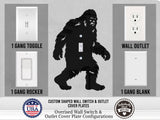 Bigfoot Light Switch Plate Cover - Custom Acrylic Fantasy Wall Decor - Toggle Rocker Outlet - OwlTopThat