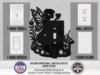 Fairy Nature Light Switch Plate Cover - Custom Acrylic Wall Decor - Toggle Rocker Outlet - OwlTopThat