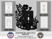Fairy Nature Light Switch Plate Cover - Custom Acrylic Wall Decor - Toggle Rocker Outlet - OwlTopThat