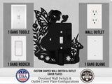 Fairy Nature Light Switch Plate Cover - Custom Acrylic Wall Decor - Toggle Rocker Outlet - OwlTopThat
