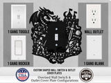 Dungeons and Dragons Scene Light Switch Plate Cover - Custom Acrylic Wall Decor - Toggle Rocker Outlet - OwlTopThat