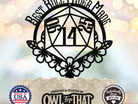 Dungeons & Dragons D20 Dice Custom Wedding Cake Topper - Best Roll I Ever Made - Personalized Date - Gamer Themed - OwlTopThat