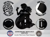 Mermaid Light Switch Plate Cover - Custom Acrylic Wall Decor - Toggle Rocker Outlet - OwlTopThat