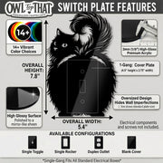 Cat Butt Light Switch Plate Cover – Acrylic Pet Room Decor Wall Plate