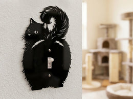 Cat Butt Light Switch Plate Cover – Acrylic Pet Room Decor Wall Plate