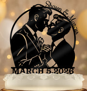 Same Sex Gay Men Wedding Cake Topper LGBTQ - OwlTopThat