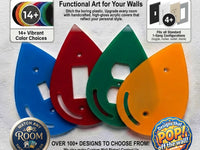 Water Drop Light Switch Plate Cover: Decorative Modern Wall Plate Unique Bathroom Decor