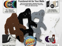 Bigfoot Light Switch Plate Cover: Modern Fun Sasquatch Home Decorating Ideas - OwlTopThat