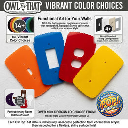 Trendy Retro Curvy Light Switch Plate Cover: Modern Fun Home Decorating Ideas