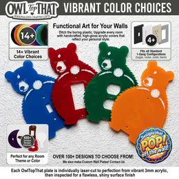 Bear Butt Light Switch Plate Cover: Modern Fun Wildlife Nature Home Decorating Ideas
