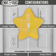 Star Light Switch Plate Cover: Modern Fun Kids Home Decorating Ideas