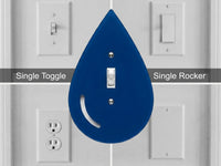 Water Drop Light Switch Plate Cover: Decorative Modern Wall Plate Unique Bathroom Decor
