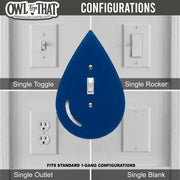 Water Drop Light Switch Plate Cover: Decorative Modern Wall Plate Unique Bathroom Decor
