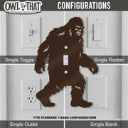 Bigfoot Light Switch Plate Cover: Modern Fun Sasquatch Home Decorating Ideas - OwlTopThat