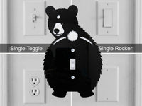 Bear Butt Light Switch Plate Cover: Modern Fun Wildlife Nature Home Decorating Ideas
