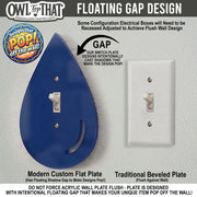 Water Drop Light Switch Plate Cover: Decorative Modern Wall Plate Unique Bathroom Decor