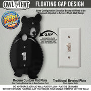 Bear Butt Light Switch Plate Cover: Modern Fun Wildlife Nature Home Decorating Ideas