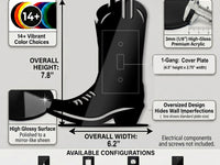 Cowboy Boot Light Switch Plate Cover: Western Modern Home Decorating Ideas