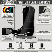 Cowboy Boot Light Switch Plate Cover: Western Modern Home Decorating Ideas