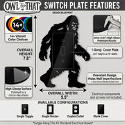 Bigfoot Light Switch Plate Cover: Modern Fun Sasquatch Home Decorating Ideas - OwlTopThat