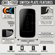 Trendy Retro Curvy Light Switch Plate Cover: Modern Fun Home Decorating Ideas