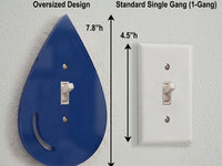Water Drop Light Switch Plate Cover: Decorative Modern Wall Plate Unique Bathroom Decor
