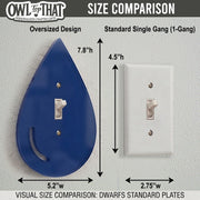 Water Drop Light Switch Plate Cover: Decorative Modern Wall Plate Unique Bathroom Decor