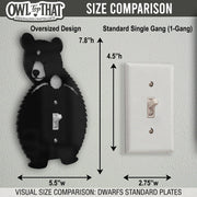 Bear Butt Light Switch Plate Cover: Modern Fun Wildlife Nature Home Decorating Ideas
