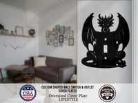 Dragon Wall Switch Cover Plate for Standard Size Toggle, Rocker, Duplex Double Outlet, and Blank Wall Plates - OwlTopThat