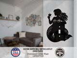 Mermaid Light Switch Plate Cover - Custom Acrylic Wall Decor - Toggle Rocker Outlet - OwlTopThat