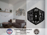 Dungeons and Dragons D20 Dice Light Switch Plate Cover - Custom Acrylic Wall Decor - Toggle Rocker Outlet - OwlTopThat