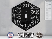 Dungeons and Dragons D20 Dice Light Switch Plate Cover - Custom Acrylic Wall Decor - Toggle Rocker Outlet - OwlTopThat