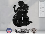 Mermaid Light Switch Plate Cover - Custom Acrylic Wall Decor - Toggle Rocker Outlet - OwlTopThat