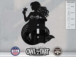 Mermaid Light Switch Plate Cover - Custom Acrylic Wall Decor - Toggle Rocker Outlet - OwlTopThat